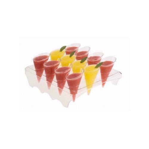 0729940011722 - 12 ANGLED MOUSSE CONES WITH TRAY