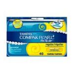0073010006904 - COMPAK TAMPONS WITH PLASTIC APPLICATORS UNSCENTED REGULAR ABSORBENCY 40 TAMPONS