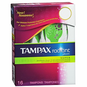 0073010015357 - RADIANT PLASTIC SUPER ABSORBENCY UNSCENTED TAMPONS 16 TAMPONS