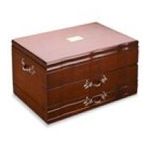 0730295571250 - REED & BARTON STORAGE FLATWARE CHESTS PROVINCIAL TWO DRAWER MAHOGANY/BROWN