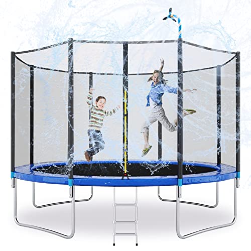 0730635577775 - TATUB KIDS TRAMPOLINE WITH SAFETY ENCLOSURE NET, SPRING PAD, COMBO BOUNCE JUMP TRAMPOLINE, OUTDOOR TRAMPOLINE FOR BACKYARD FOR KIDS, ADULTS
