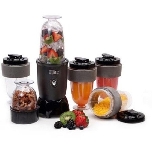 0730656830118 - ELITE CUISINE 17-PIECE PERSONAL DRINK BLENDER WITH 16-OZ TRAVEL-CUPS