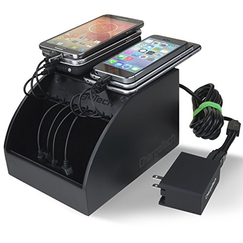 0730699098728 - CHARGETECH - CS10 CELL PHONE CHARGING STATION DOCK W/ 10 UNIVERSAL CHARGING TIPS INCLUDED FOR ALL DEVICES: IPHONE, IPAD, SAMSUNG GALAXY, NOTE TAB, NEXUS, HTC, MOTOROLA, NOKIA, GOPRO, POWER BANK