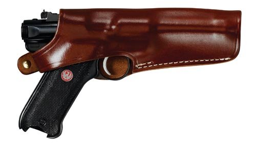 0730745192592 - TRIPLE K CARRYLITE HOLSTER FOR RUGER MK I, II, III WITH 5.5-INCH BARREL, WALNUT OIL, RIGHT