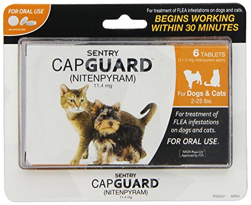 0073091020509 - SENTRY 6 COUNT CAPGUARD FLEA TABLETS FOR 2 TO 25-POUND DOGS AND CATS