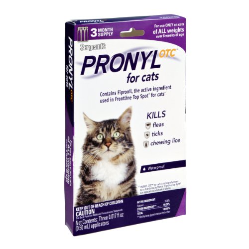 0073091029595 - PRONYL OTC FOR CATS KILLS FLEAS TICKS AND CHEWING LICE 0.05