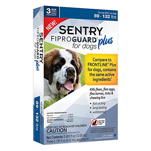 0073091031635 - SENTRY 3 COUNT FIPROGUARD PLUS FOR DOGS SQUEEZE-ON, 89-132-POUND