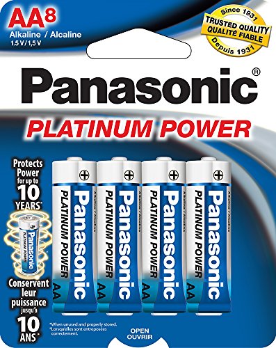 0073096308381 - PANASONIC ENERGY CORPORATION LR6XP/8B PLATINUM POWER AA ALKALINE BATTERIES, PACK OF 8