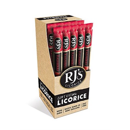 0730982000209 - RJ'S SOFT EATING LICORICE LOGS, RASPBERRY, 1.4 OUNCE (PACK OF 30)