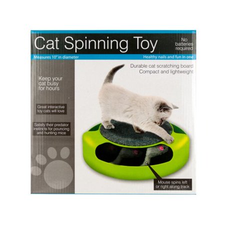 0731015214877 - KOLE KI-OC992 CAT SCRATCH PAD SPINNING TOY WITH MOUSE, ONE SIZE