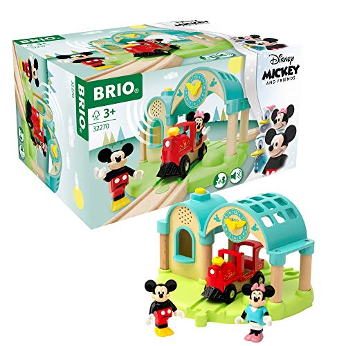 7312350322705 - BRIO 32270 DISNEY MICKEY AND FRIENDS: MICKEY MOUSE RECORD & PLAY STATION | WOODEN TOY TRAIN SET FOR KIDS AGE 3 AND UP