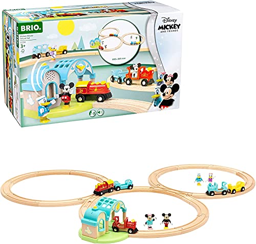 7312350322927 - BRIO 32292 DISNEY MICKEYS DELUXE WOODEN RAILWAY SET | WOODEN TOY TRAIN SET FOR KIDS AGE 3 AND UP
