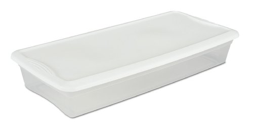 0073149196088 - STERILITE 19608006, 41-QUART UNDERBED BOX, 6-PACK, WHITE LID WITH SEE-THROUGH BA