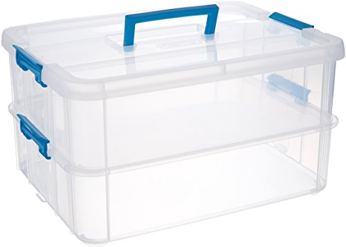 0073149422866 - STERILITE 14228604 STACK & CARRY 2 LAYER HANDLE BOX, 1 - PACK