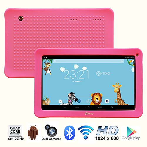 0731642723865 - CONTIXO KIDS 10.1 INCH QUAD CORE ANDROID 4.4 KITKAT MULTI-TOUCH SCREEN TABLET PC, HD DISPLAY 1024X600, 1GB RAM, 16GB NAND FLASH, DUAL CAMERA, WI-FI, BLUETOOTH, GOOGLE PLAY PRE-INSTALLED, 3D GAME SUPPORTED, 2015 NEW MODEL (PINK)