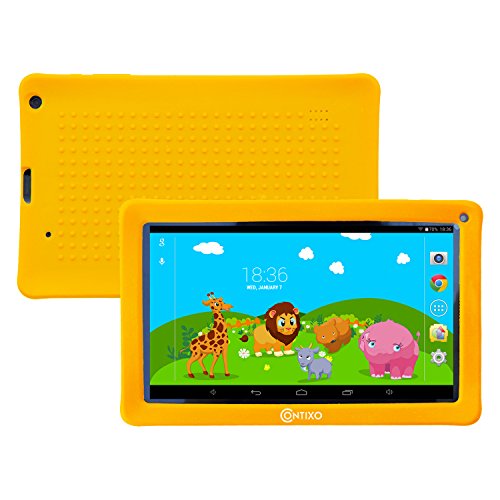 0731642724008 - CONTIXO 9 INCH QUAD CORE ANDROID 4.4 KIDS TABLET, HD DISPLAY 1024X600, 1GB RAM, 8GB STORAGE, DUAL CAMERAS, WI-FI, BLUETOOTH 4.0, KIDS PLACE APP & GOOGLE PLAY STORE PRE-INSTALLED, 2016 MAY EDITION, KID-PROOF CASE (YELLOW)