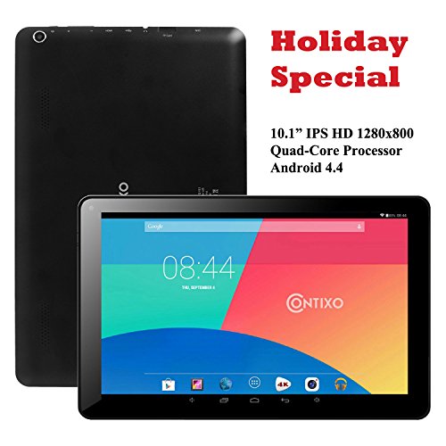 0731642724367 - CONTIXO Q103 10.1 QUAD CORE GOOGLE ANDROID 4.4 KITKAT TABLET PC, IPS HD 1280X800 DISPLAY, 1GB RAM, BLUETOOTH 4.0, DUAL CAMERA, HDMI, GOOGLE PLAY PRE-INSTALLED, 3D GAME SUPPORTED (BLACK)