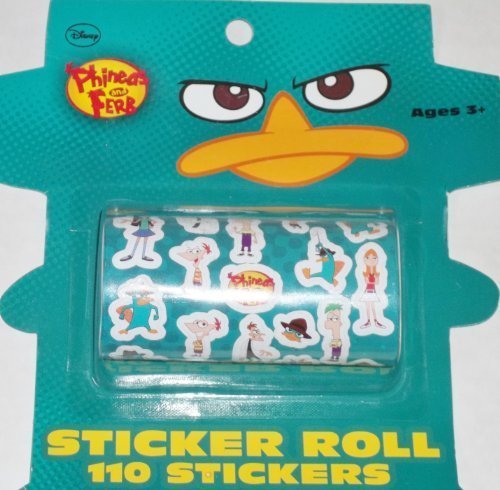 0073168545317 - DISNEY PHINEAS AND FERB STICKER ROLL (110 STICKERS)