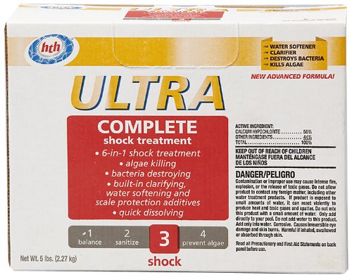 0073187514424 - HTH 51442 ULTRA COMPLETE SHOCK WATER CLEANER, 1-POUND BOX, 5-PACK