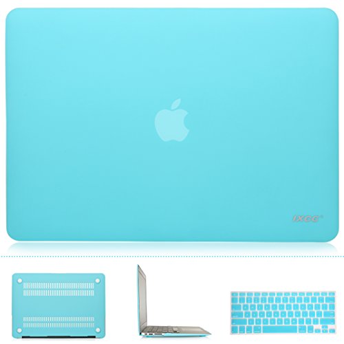 0731882145267 - IXCC APPLE MACBOOK AIR 13-INCH RUBBERIZED HARD SHELL PROTECTIVE CASE WITH KEYBOARD COVER - TIFFANY BLUE