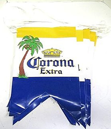 0731882409734 - CORONA EXTRA CROWN AND PALM 20 FT STRING BANNER