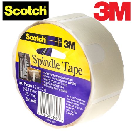 0731882483666 - 3M SCOTCH PRO PAINTER'S SPINDLE TAPE PRE-CUT PIECES PAINT STEPS STAIRS STAIRCASE