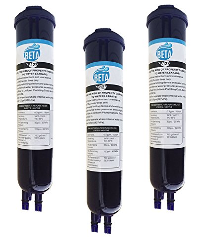 0731882727708 - 3-PACK BETA WATER FILTER REPLACEMENT CARTRIDGE COMPATIBLE TO WHIRLPOOL PUR PUSH