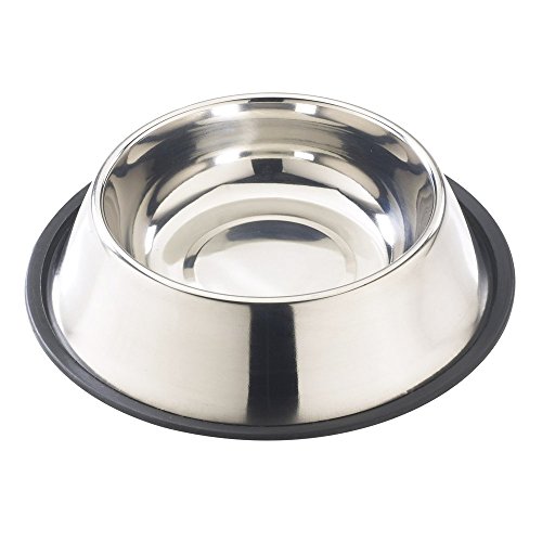 0732130599436 - MASTONE PETS NO-TIP DOG BOWL,STAINLESS STEEL STANDARD PET DOG PUPPY CAT FOOD OR DRINK WATER BOWL DISH