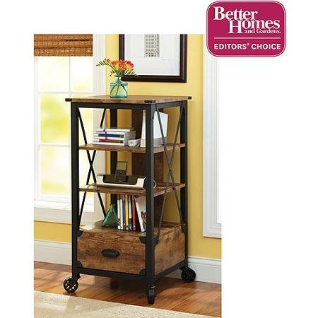 0732235274344 - BETTER HOMES AND GARDENS RUSTIC COUNTRY TECH PIER, ANTIQUED BLACK/PINE FINISH