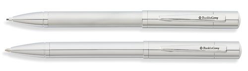 0073228102269 - FRANKLIN COVEY GREENWICH, BALLPOINT PEN AND 0.9 MM PENCIL SET, SATIN CHROME WITH POLISHED CHROME APPOINTMENTS, BY CROSS (FC0021IM-1)