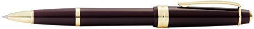 0073228142845 - CROSS BAILEY LIGHT POLISHED BURGUNDY RESIN AND GOLD TONE ROLLERBALL PEN