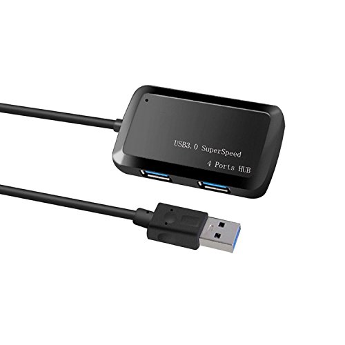 0732330618616 - ANGROC SLIM MINI ABS PROTABLE 4-PORT USB 3.0 HUB-(BLACK)