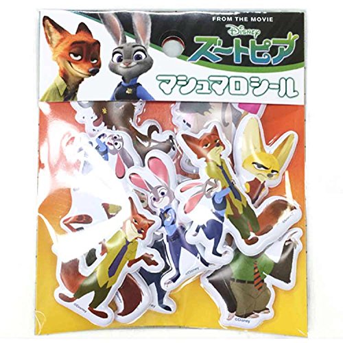 0732387227595 - JAPAN WALT DISNEY OFFICIAL ZOOTOPIA - ALL STAR CLEAR COLLECTABLE STICKERS SET ASSEMBLY LINE UP VINYL DECAL DIY MURAL
