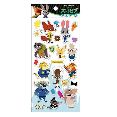 0732387227625 - JAPAN WALT DISNEY OFFICIAL ZOOTOPIA - JUDY AND NICK CLEAR TRADING STICKERS SET VINYL DECAL DIY