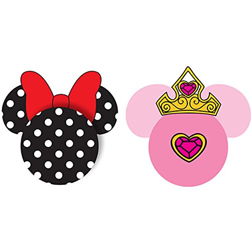7324090180163 - DISNEY MINNIE MOUSE AND PRINCESS ANTENNA TOPPERS BLACK WHITE PINK