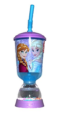 7324090180569 - DISNEY FROZEN ELSA THE SNOW QUEEN, AND ANNA ACT OF TRUE LOVE SIPPY CUP WITH STRAW 9OZ. PINK AND PURPLE