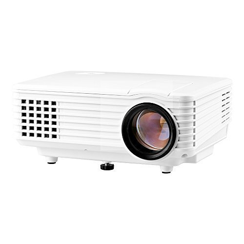 0732840554411 - PORTABLE MULTIMEDIA MINI LED PROJECTOR WITH USB VGA HDMI AV(WHITE CASE) FOR PARTY,HOME ENTERTAINMENT,20000 HOURS LED LIFE WITH REMOTE