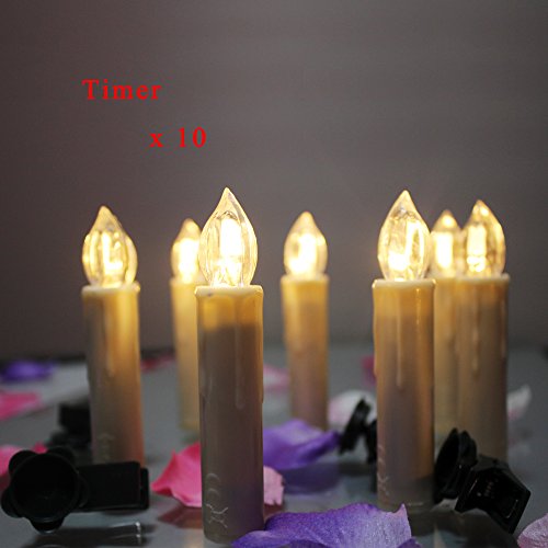 0732840736961 - TBW TIMER LED TAPER CANDLES BATTERY POWERED REMOTE CONTROL WEDDING LED CANDLES TAPER CANDLES WITH CLIP SUITABLE FOR HOTELS, BARS, HOME DECORATION, CHURCHES, TEMPLES, CHRISTMAS DAY