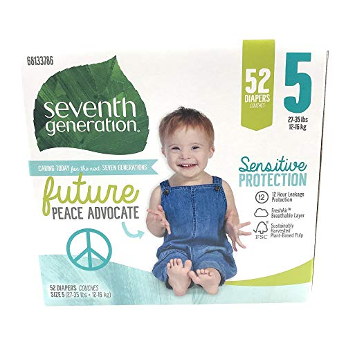 0732913448838 - SEVENTH GENERATION SIZE 5 VALUE PACK DIAPERS, 52 CT