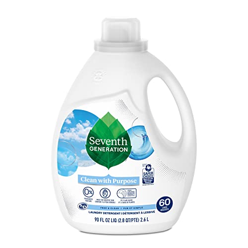 0732913450633 - SEVENTH GENERATION LIQUID LAUNDRY DETERGENT FREE AND CLEAR WASHING DETERGENT 90 OZ