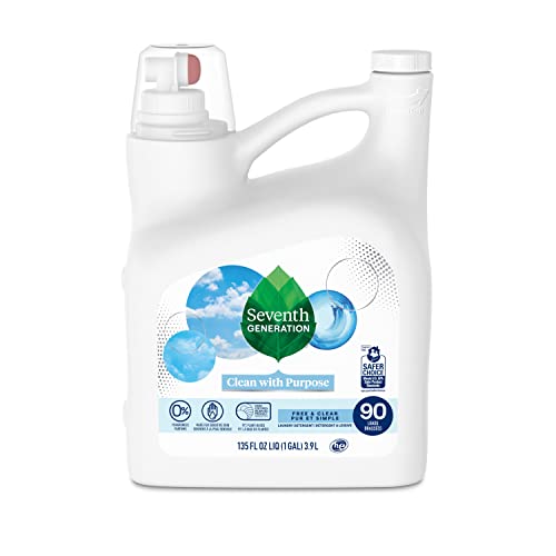 0732913450657 - SEVENTH GENERATION LIQUID LAUNDRY DETERGENT FREE AND CLEAR WASHING DETERGENT 135 OZ