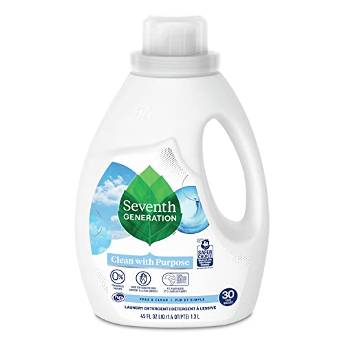 0732913450664 - SEVENTH GENERATION LIQUID LAUNDRY DETERGENT FREE AND CLEAR WASHING DETERGENT 45 OZ