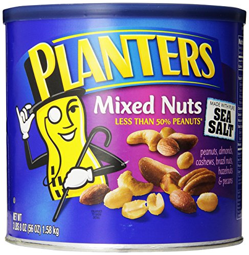 0732976287993 - PLANTERS MIXED NUTS WITH PURE SEA SALT, 56 OUNCE TIN