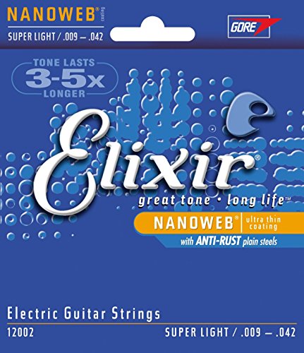 0007331321200 - ELIXIR® STRINGS ELECTRIC GUITAR STRINGS WITH NANOWEB® COATING, SUPER LIGHT (.009-.042)