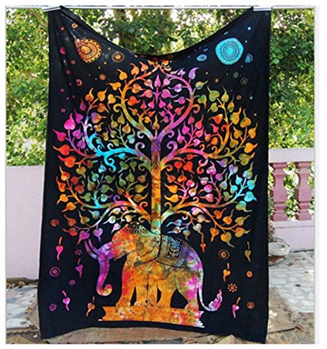 7331878112247 - BETTERWISH MANDALA BOHEMIAN TAPESTRY WALL HANGING, PSYCHEDELIC WALL ART, DORM DÉCOR BEACH THROW, INDIAN WALL TAPESTRIES (M: 150130 CM, 16)