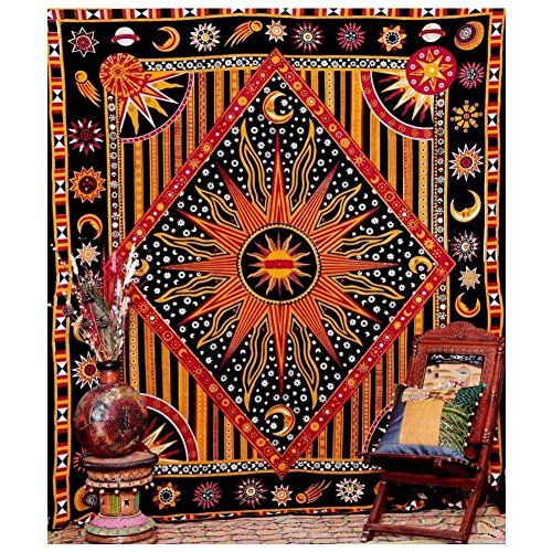 7331878112742 - BETTERWISH LARGE HIPPIE TAPESTRY, HIPPY MANDALA BOHEMIAN TAPESTRIES, INDIAN DORM DECOR, PSYCHEDELIC TAPESTRY WALL HANGING ETHNIC DECORATIVE TAPESTRY (200CMX145CM, 5)