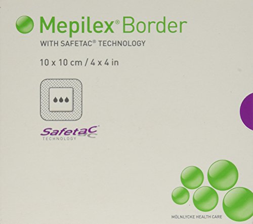 7332430497772 - MEPILEX BORDER SELF-ADHESIVE FOAM DRESSINGS 4X4, BOX OF 5