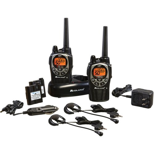 7332779993133 - MIDLAND GXT1000VP4 36-MILE 50-CHANNEL FRS/GMRS TWO-WAY RADIO (PAIR) (BLACK/SILVER)