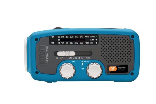 7332779993300 - ETÓN NFR160WXBL MICROLINK SELF-POWERED AM/FM/NOAA WEATHER RADIO WITH FLASHLIGHT, SOLAR POWER AND CELL PHONE CHARGER (BLUE)