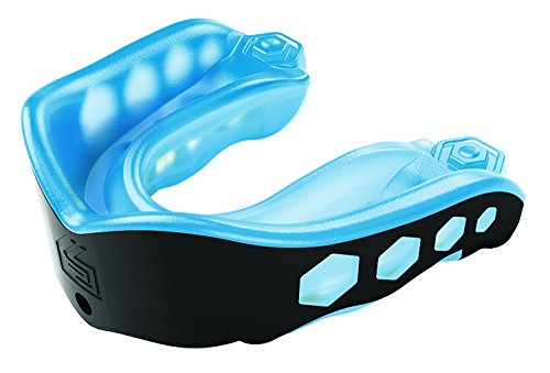 0733313034911 - SHOCK DOCTOR GEL MAX CONVERTIBLE MOUTH GUARD, BLUE/BLACK, ADULT